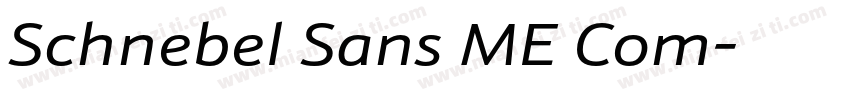 Schnebel Sans ME Com字体转换